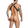 MOB Eroticwear Harnais Cross Cockring Dngeon Noir